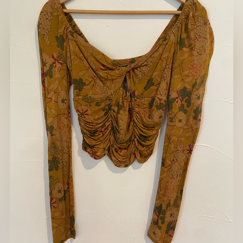 Urban Outfitters Crop Floral Corset Top, Size Medium